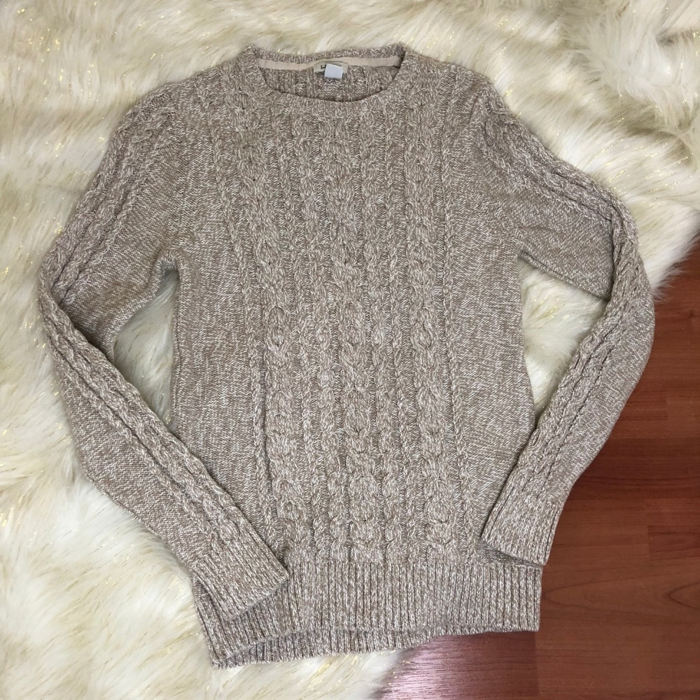 L.L. Bean Double L Mixed-Cable Sweater